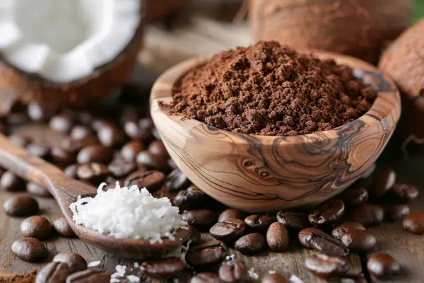 Exfoliant naturel : marc de café et huile de coco pour une peau éclatante