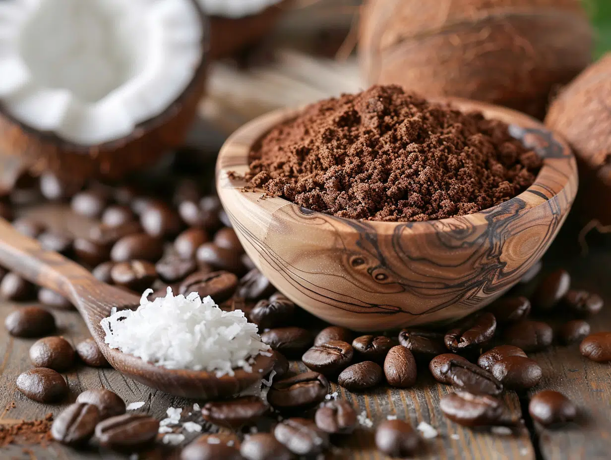 Exfoliant naturel : marc de café et huile de coco pour une peau éclatante