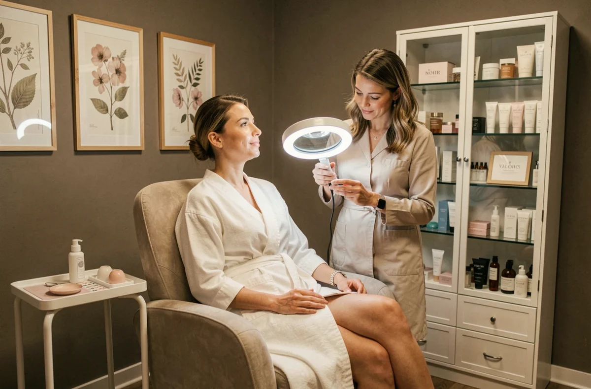 Consultation beauté et soin de peau à l'institut Apparence de Valenciennes, cadre élégant et professionnel