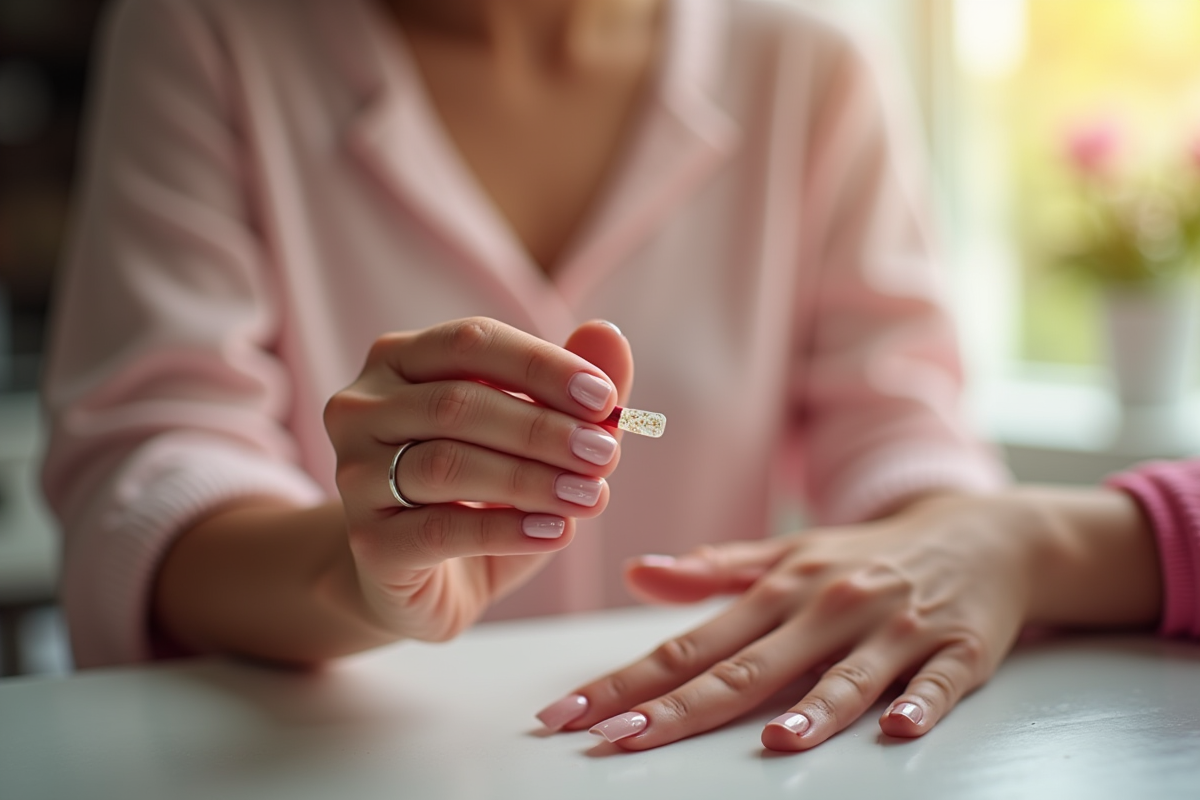 Deux femmes dans un salon de manucure avec vernis semipermanent