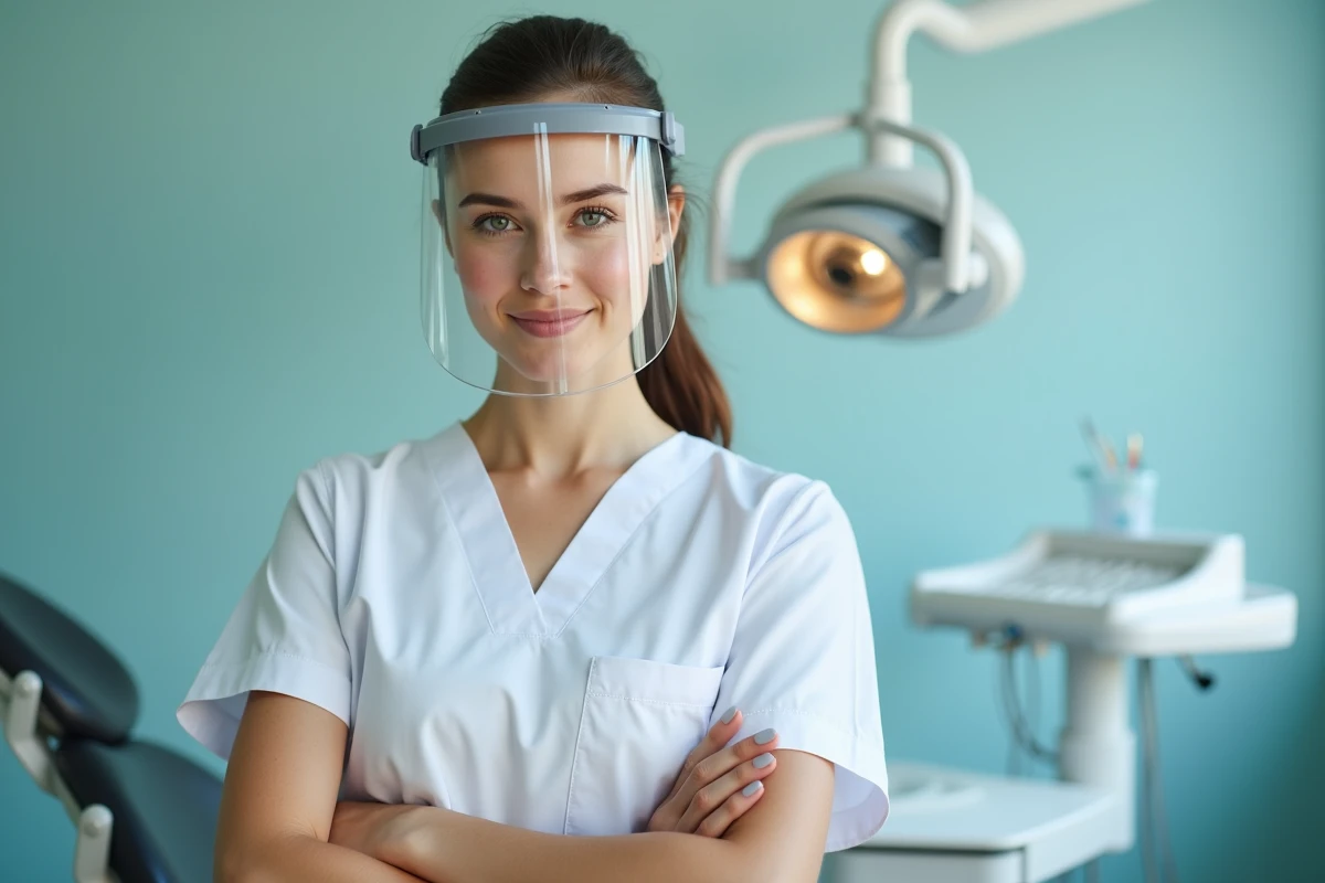 Hygiéniste dentaire donnant son avis professionnel dans une salle de soins dentaires